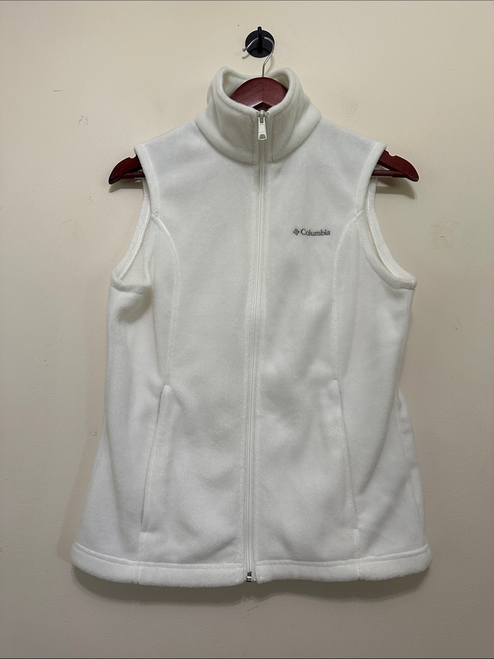 Columbia White Women’s Full-Zip Fleece Vest